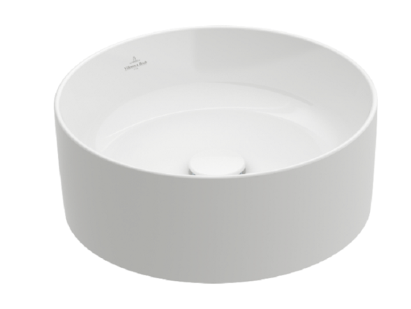 Villeroy&amp;Boch Раковина, Collaro, шгв 400*400*145, отверстия для смесителя-отсутствуют, CeramicPlus, цвет-Stone White 4A1840RW