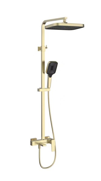 Vincea Душевая стойка Дайс (Dice) VSFS-4C12BG с изливом, брашированное золото