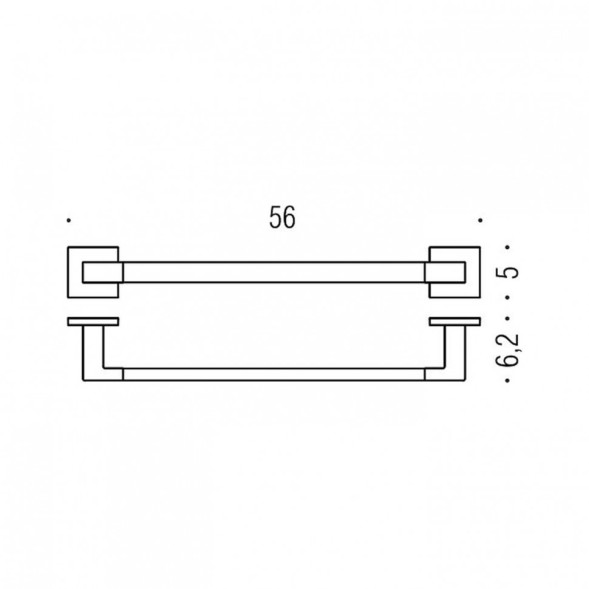 Полотенцедержатель COLOMBO DESIGN BASICQ B3710 широкий цвет хром