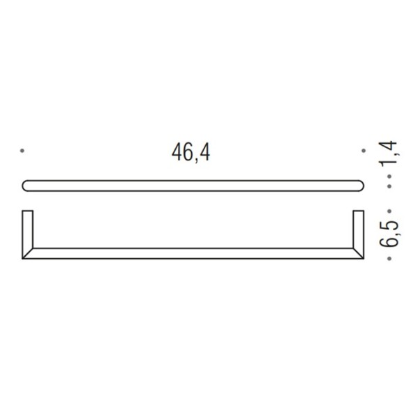 Полотенцедержатель COLOMBO DESIGN MINI B4010 широкий цвет хром