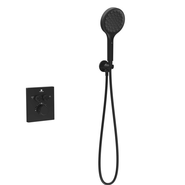 Vincea Душевой комплект Инспаер (Inspire) VSFW-3I21MT3MB встраиваемый, термостатический, двухрежимный, черный