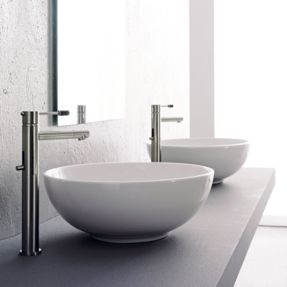 Раковина Scarabeo SFERA накладная без перелива без отверстий цвет белый 8009