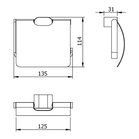 Бумагодержатель LANGBERGER LUGANO 24041A подвесной цвет хром