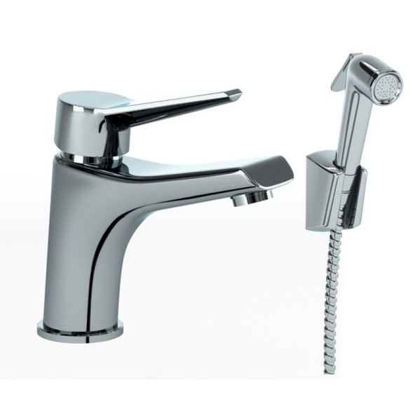 Paini MECR205/574 Смеситель для раковины Мессина с гигиеническим душем, хром