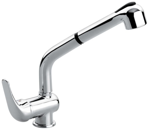 Emmevi Ambra, смеситель высокий с вытяжным изливом для кухни, цвет хром 9066/CR
