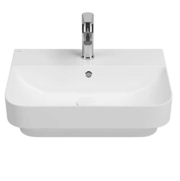 Раковина ISVEA Sott'Aqua накладная ШГВ 571*436*171 отверстия для смесителя 1 цвет белый 10SQ50057