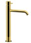 Daniel Tokyo, высокий однорычажный смеситель для раковины (излив 16,5 см), с донным клапаном click-clack, цвет золото