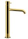 Daniel Tokyo, высокий однорычажный смеситель для раковины (излив 16,5 см), с донным клапаном click-clack, цвет золото