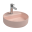 Раковина накладная ISVEA Infinity 42 круглая 42см, с отверстием под смеситель цвет лососевый матовый 10NF65042-2S