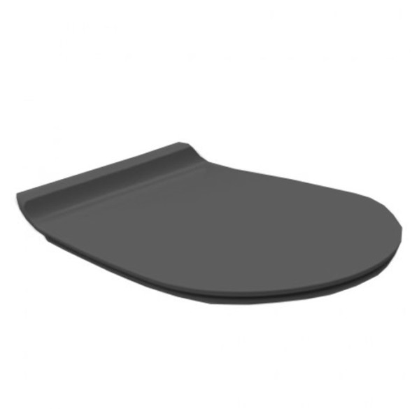 Сиденье с крышкой SIMAS VIGNONI с микролифтом быстросъемное цвет черный матовый петли хром VI004.NM