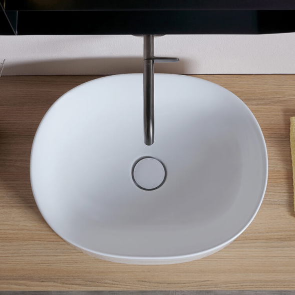 Раковина Scarabeo SKINNY накладная без перелива без отверстий цвет белый 5408