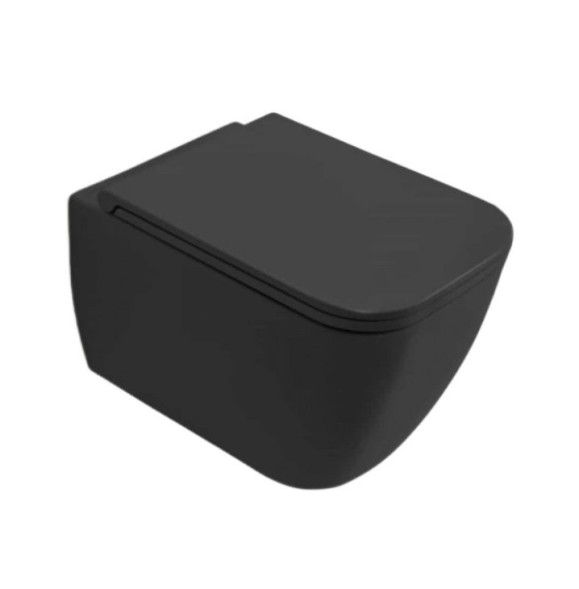 Унитаз Scarabeo TEOREMA 2.0 подвесной безободковый цвет лава матовая с антибактериальным и грязеотталкивающим покрытием BIOKER 5126/CL 37 BK