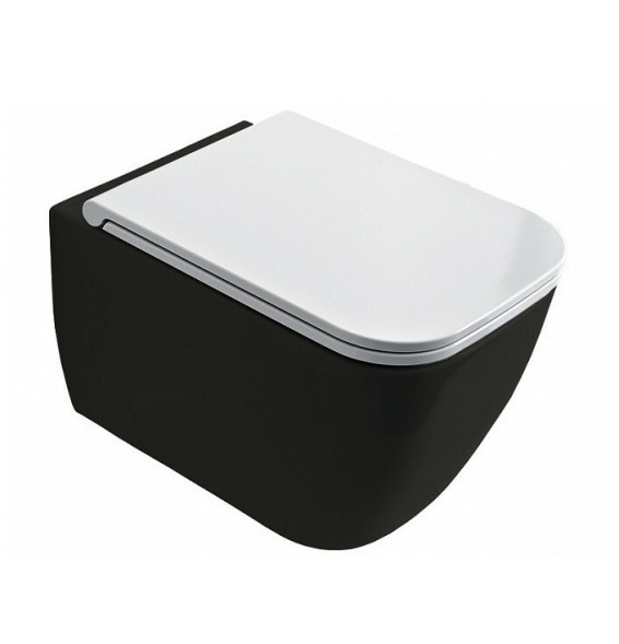 Унитаз Scarabeo TEOREMA 2.0 подвесной безободковый цвет лава матовая с антибактериальным и грязеотталкивающим покрытием BIOKER 5126/CL 37 BK