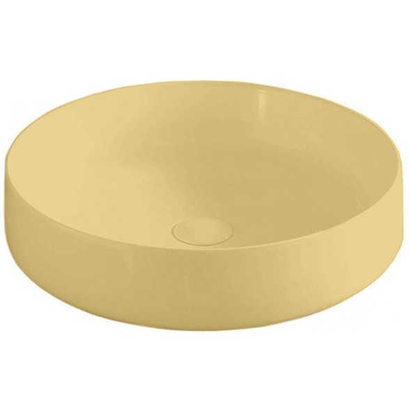 Раковина Artceram Cognac Quadro  накладная без отверстий  цвет Zync yellow COL002 12 00