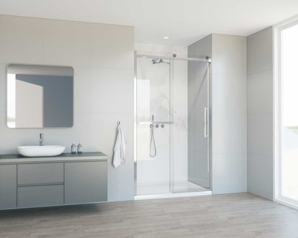 Vincea Душевая дверь Комо Софт (Como Soft) VDS-1CS110CL, 1100, хром, стекло прозрачное