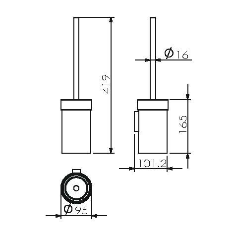 Ерш LANGBERGER ACCESSORIES 28027C напольный цвет хром