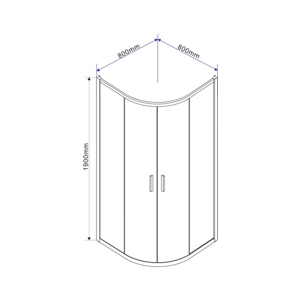 Vincea Душевой уголок Гарда (Garda) VSQ-1G800CL, 800*800, хром, стекло прозрачное