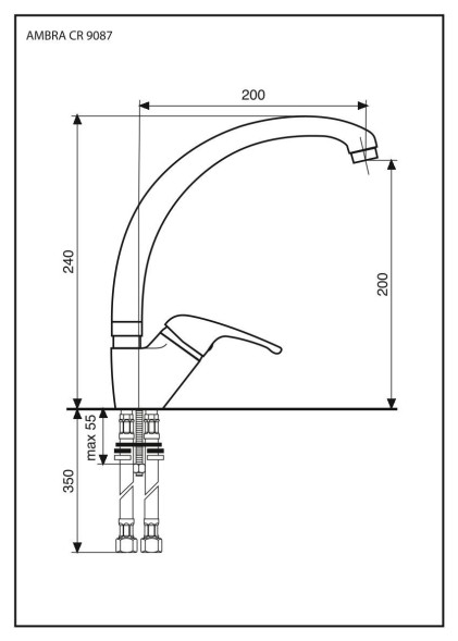 Emmevi Ambra, смеситель для кухни, цвет белый-золото 9087/BO