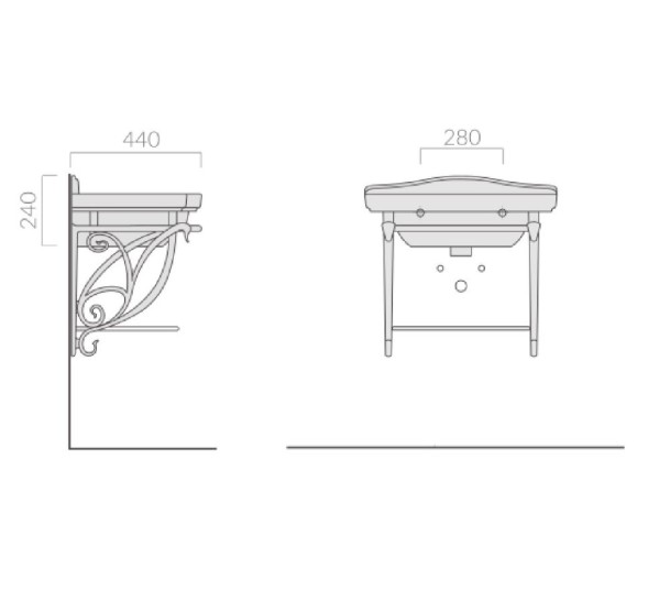 Консоль GALASSIA ETHOS 8470 подвесная цвет