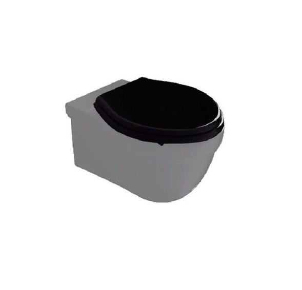 Сиденье с крышкой GALASSIA ETHOS 8482BR петли бронза цвет черный глянцевый