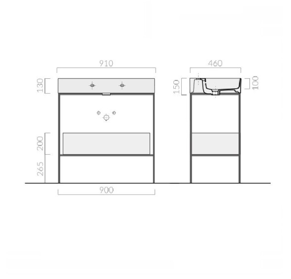 Ящик выдвижной GALASSIA Meg11 PRO 8916 FA цвет болотный матовый