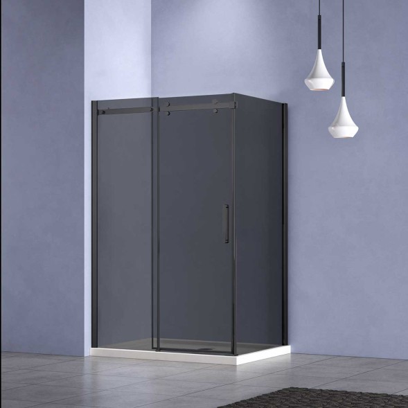 Vincea Душевой уголок Комо-Н (Como-N) VSR-4CN1014CGB, 1400*1000, черный, стекло тонированное