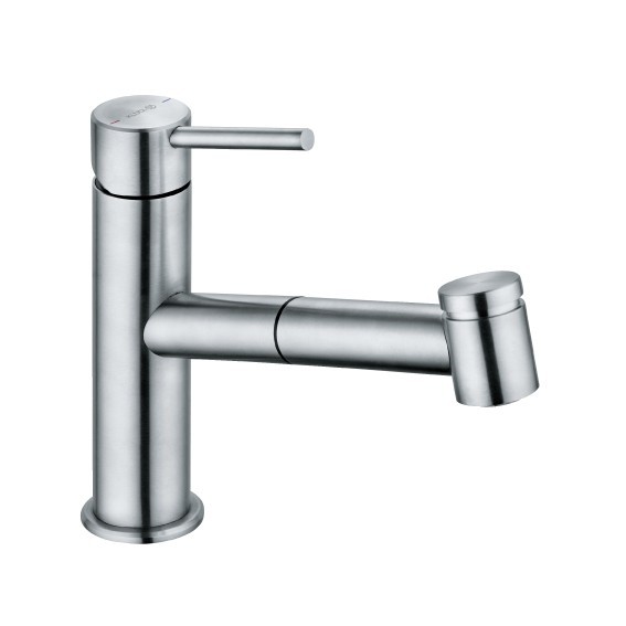 Смеситель KLUDI STEEL 44851F860 для кухни с выдвижным изливом