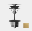 Донный клапан, Fima Carlo Frattini, Complementi Bagno, 1 1/4", цвет-Brushed Gold