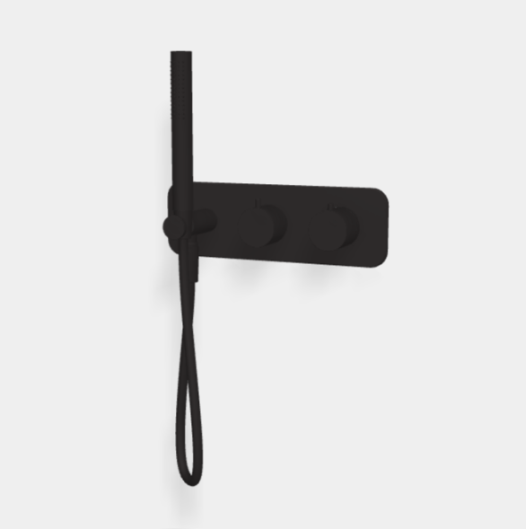 Смеситель для душа, Fima Carlo Frattini, Fimatherm, на 2 потребителя, цвет-черный матовый F3149WX3NS