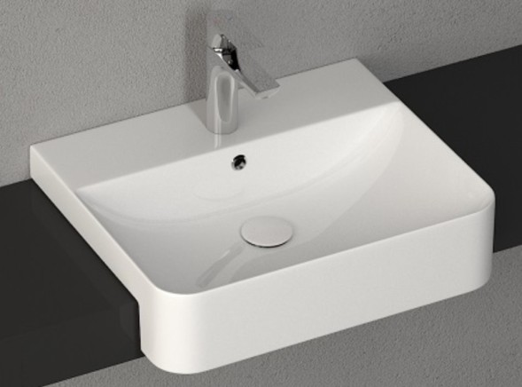 Раковина ISVEA Sott'Aqua накладная ШГВ 590*490*163 отверстия для смесителя 1 цвет белый 10SQ51058