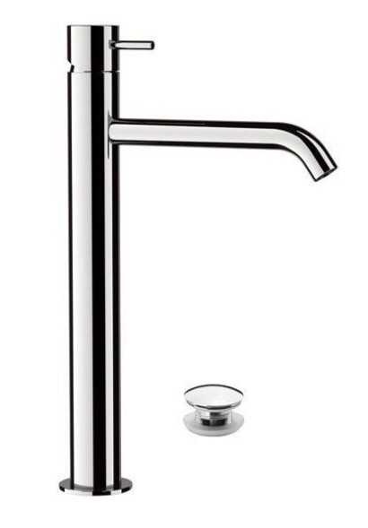 Daniel Tokyo, высокий однорычажный смеситель для раковины (излив 16,5 см), с донным клапаном click-clack, цвет хром