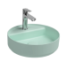 Раковина накладная ISVEA Infinity 42 круглая 42см, с отверстием под смеситель цвет мятно-зеленый матовый 10NF65042-2T