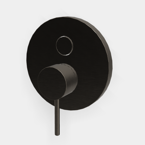 Смеситель для душа, Fima Carlo Frattini, Spillo Up, на 2 потребителя, цвет-хром черный брашированный F3039E2CS