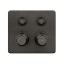Gessi Смеситель для душа, Hi Fi Eclectic, на 2 потребителя, цвет Черный брашированный металл  65232#707