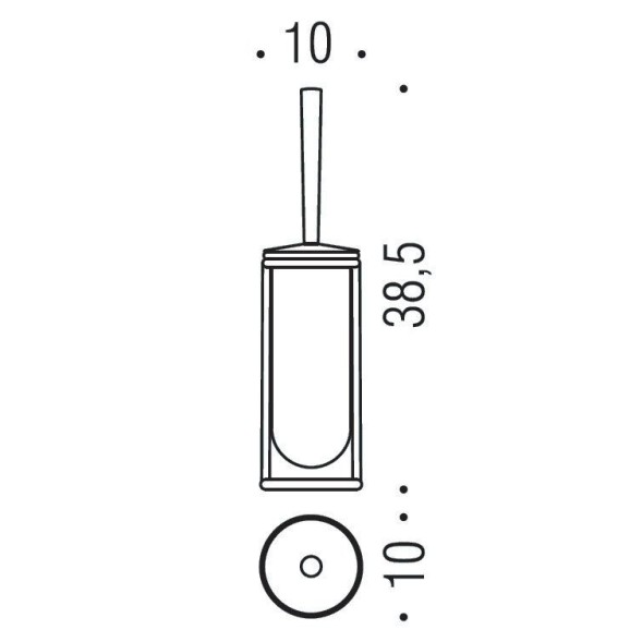 Ершик COLOMBO DESIGN LUNA B0106 напольный цвет хром