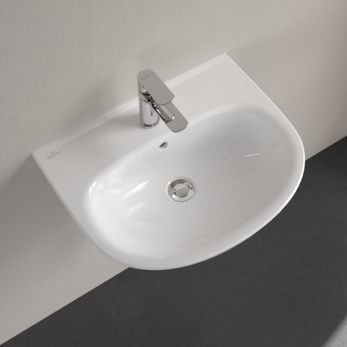 Villeroy&amp;Boch Раковина, O.Novo, шгв 500*380*110, отверстия для смесителя-1 сквозное, 2 промаркированных, цвет-альпийский белый 43405001
