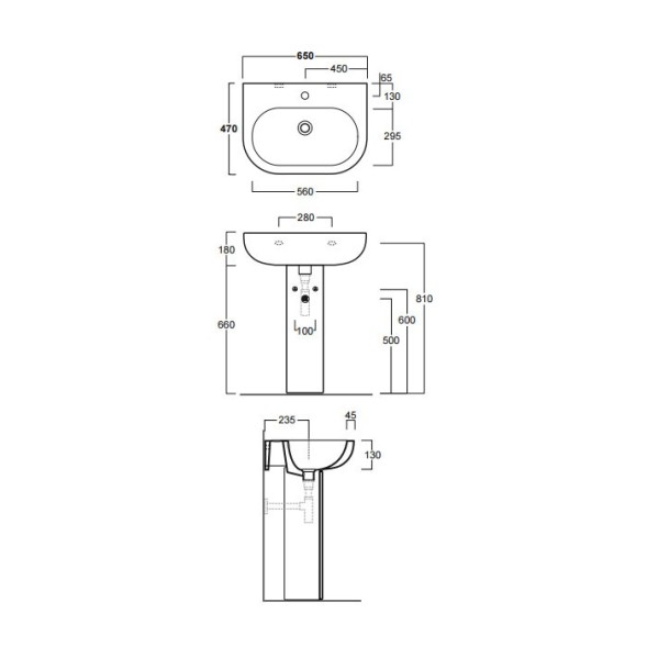 Пьедестал SIMAS E-Line LFT Spazio напольный цвет белый CN200