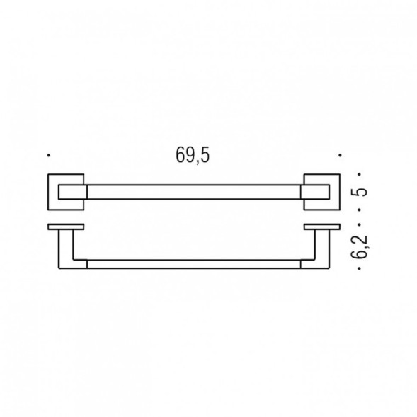 Полотенцедержатель COLOMBO DESIGN BASICQ B3711 широкий цвет хром