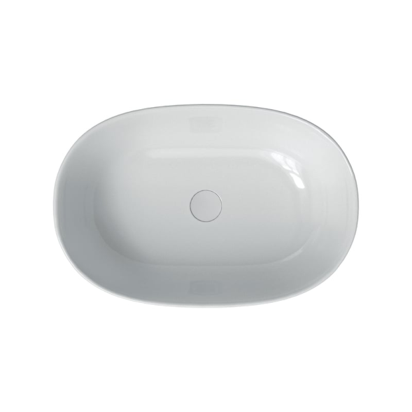 Раковина Scarabeo SKINNY накладная без перелива без отверстий цвет белый 5409