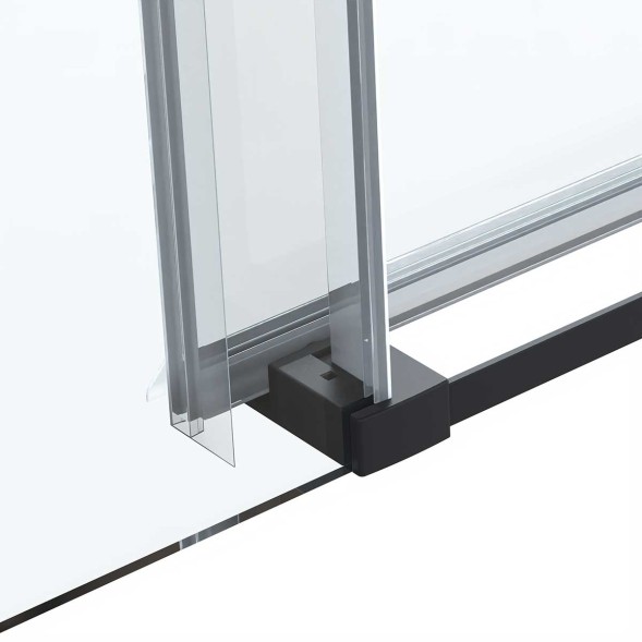 Vincea Душевая дверь Комо Софт (Como Soft) VDS-1CS110CLB, 1100, черный, стекло прозрачное