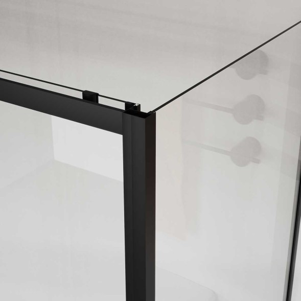 Vincea Душевой уголок Сити (City) VSR-5CT9012CLB, 1200*900, черный, стекло прозрачное