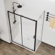 Vincea Душевой уголок Сити (City) VSR-5CT9012CLB, 1200*900, черный, стекло прозрачное