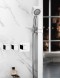 Смеситель термостат Bossini Cube Z032203.094 для ванны и душа встраиваемый внешняя часть на 2-4 потребителя цвет никель шлифованный