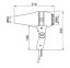 NOFER Фен настенный 1800 W нерж. сталь HOTEL LINE 02013 глянцевый