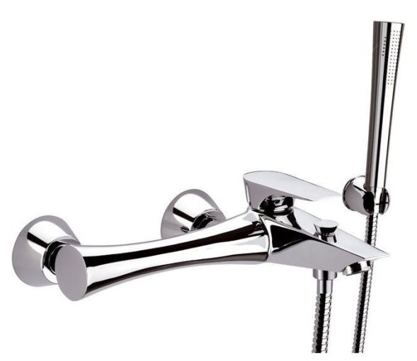 Daniel Diva, однорычажный смеситель для ванны c набором для душа, цвет золото