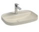 Раковина полувстраиваемая ISVEA Infinity 55 прямоугольная 55см, с отверстием под смеситель цвет слоновая кость матовый 10NF50055-2K