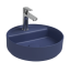 Раковина накладная ISVEA Infinity 42 круглая 42см, с отверстием под смеситель цвет синий матовый 10NF65042-2Z