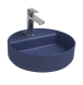 Раковина накладная ISVEA Infinity 42 круглая 42см, с отверстием под смеситель цвет синий матовый 10NF65042-2Z