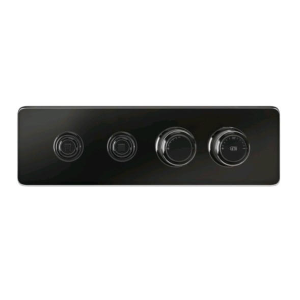 Gessi Смеситель для душа, Hi Fi Eclectic, на 2 потребителя, цвет черный металл  65222#706