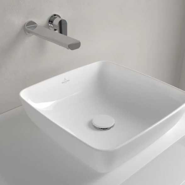 Villeroy&amp;Boch Раковина, Artis, шгв 410*410*125, отверстия для смесителя-отсутствуют, CeramicPlus, цвет-альпийский белый 417841R1
